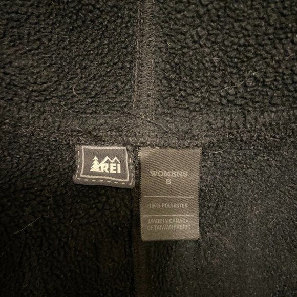 REI Black Fleece Zip Up Sweatshirt - Picture 2 of 5